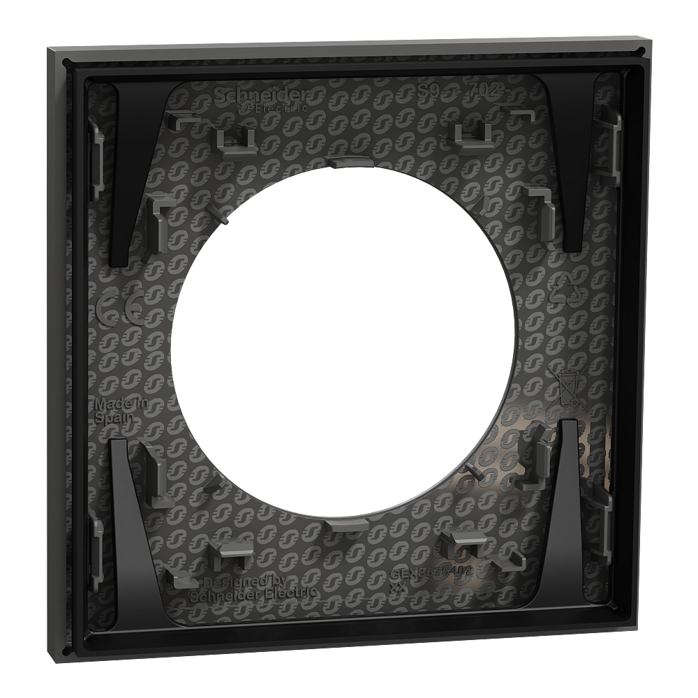 Odace plaque 1 poste gris basalte